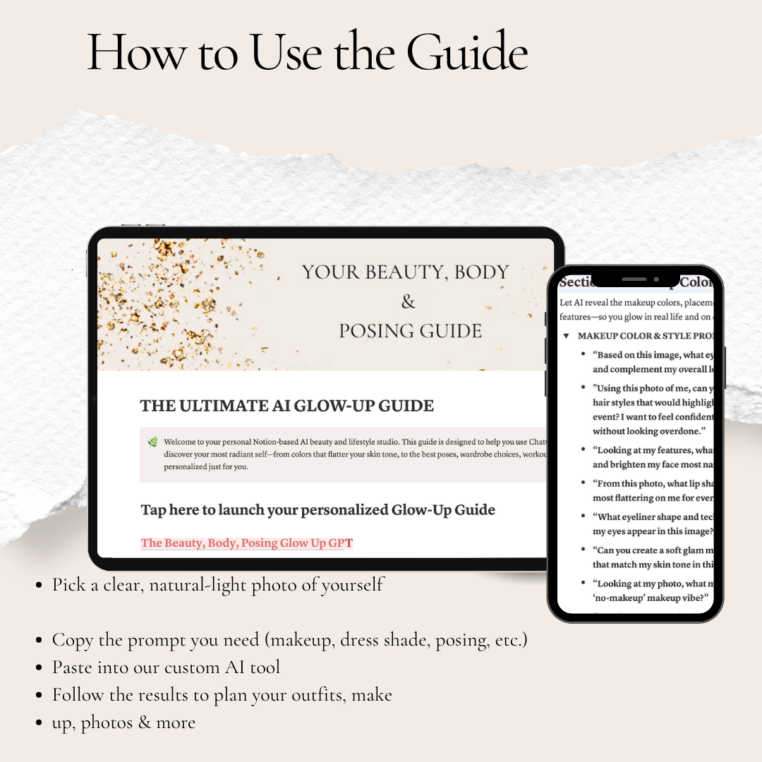 The Beauty, Body & Posing Blue Print Bundle + Custom Chat GPT Confidence Toolkit