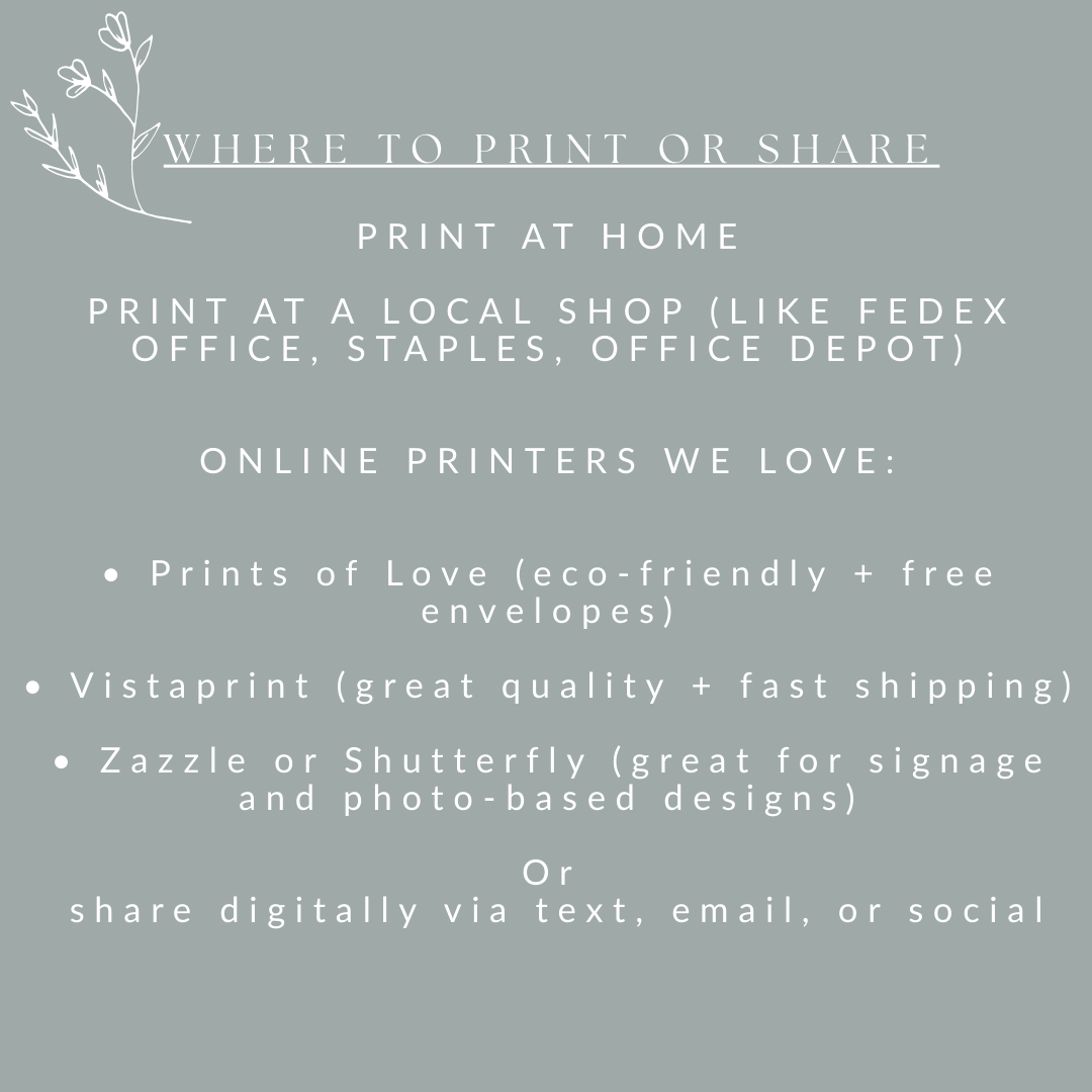 Sage Green Wedding Signage & Stationery Canva Bundle (53 Editable Templates)