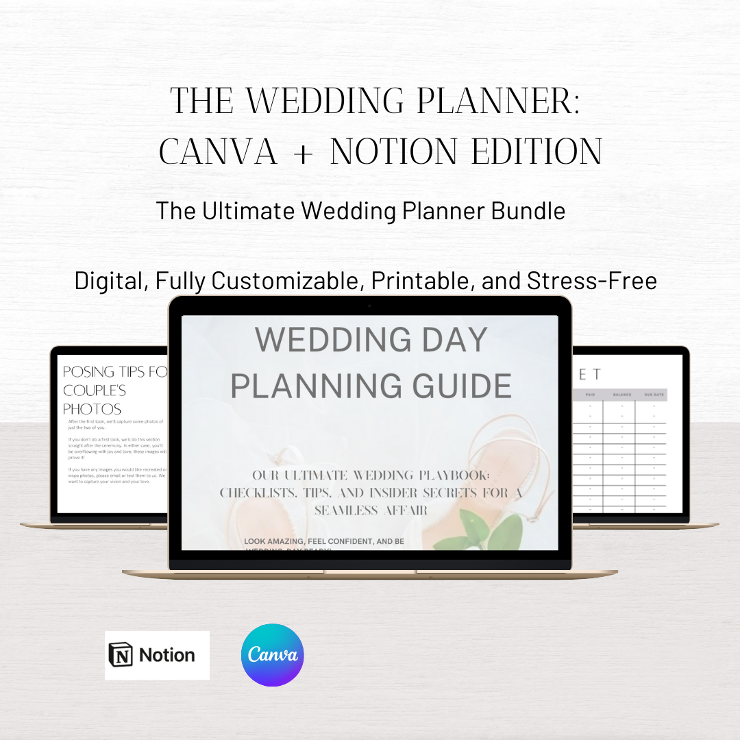 The Wedding Planner: Canva + Notion Edition
