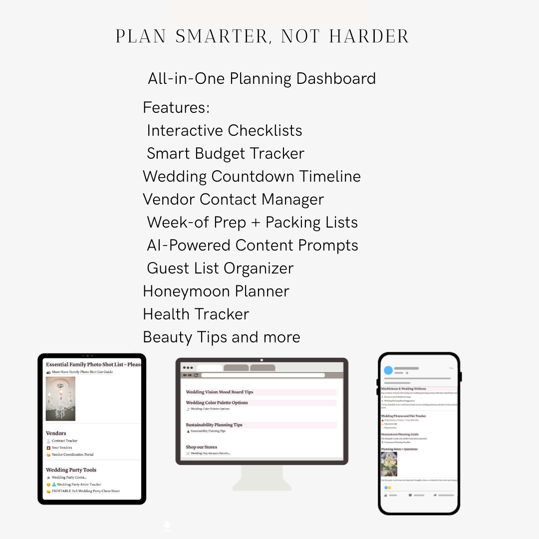 The AI Wedding Planning Studio – Smart Notion Template to Organize Every Detail of Your Dream Day