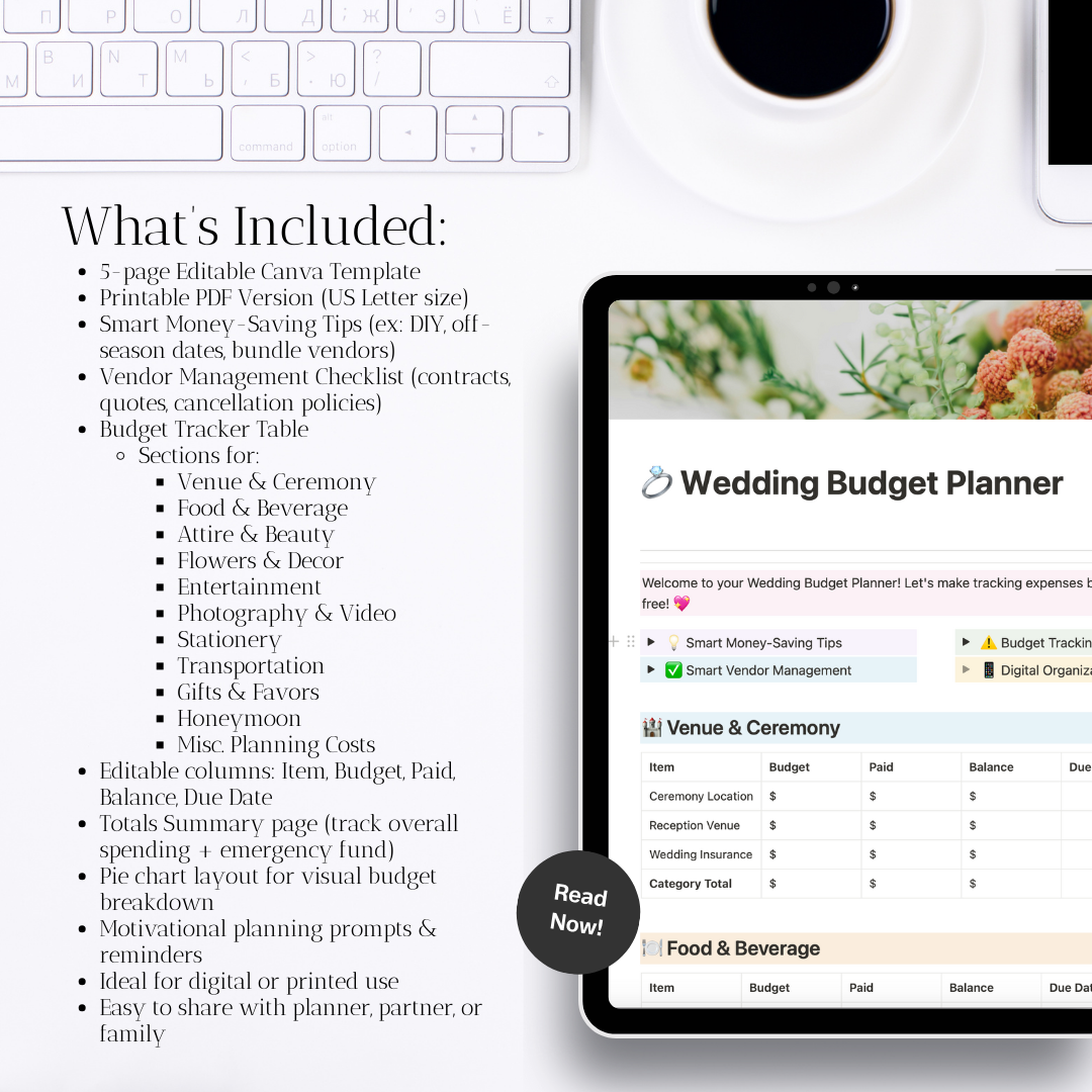 Wedding Budget Planner (Notion Template)