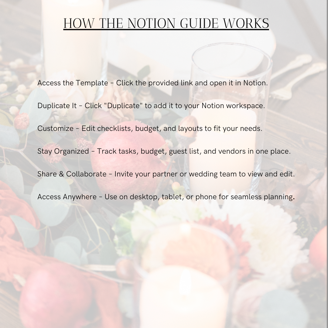 The Wedding Planner: Canva + Notion Edition