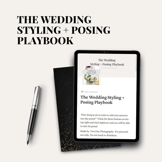 The Wedding Styling + Posing Playbook