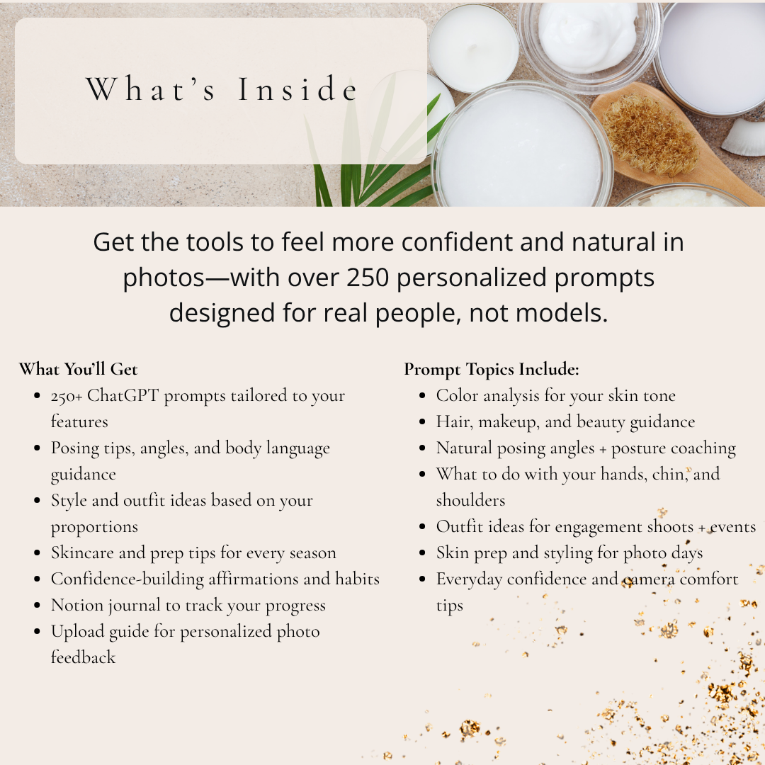 The Beauty, Body & Posing Blue Print Bundle  + Custom Chat  GPT Confidence Toolkit